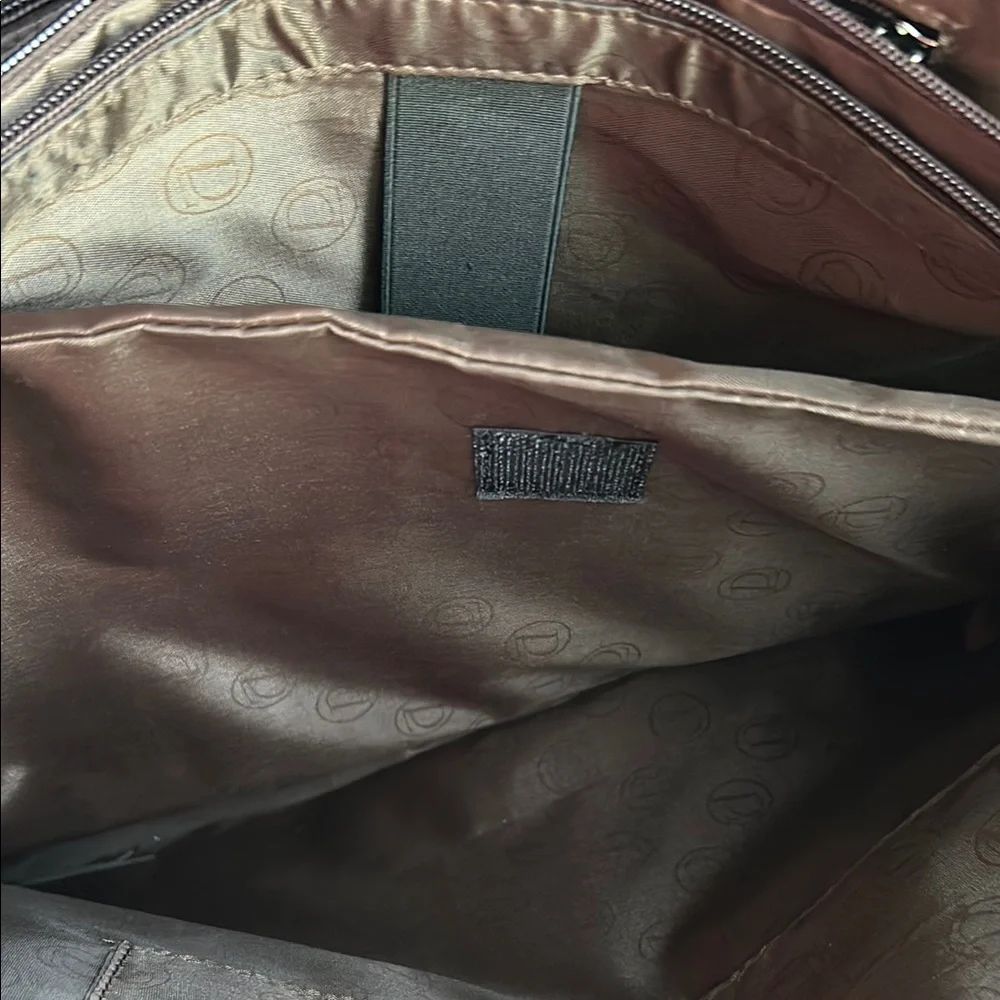 Sunny Snowy Navy and Brown Tote Bag